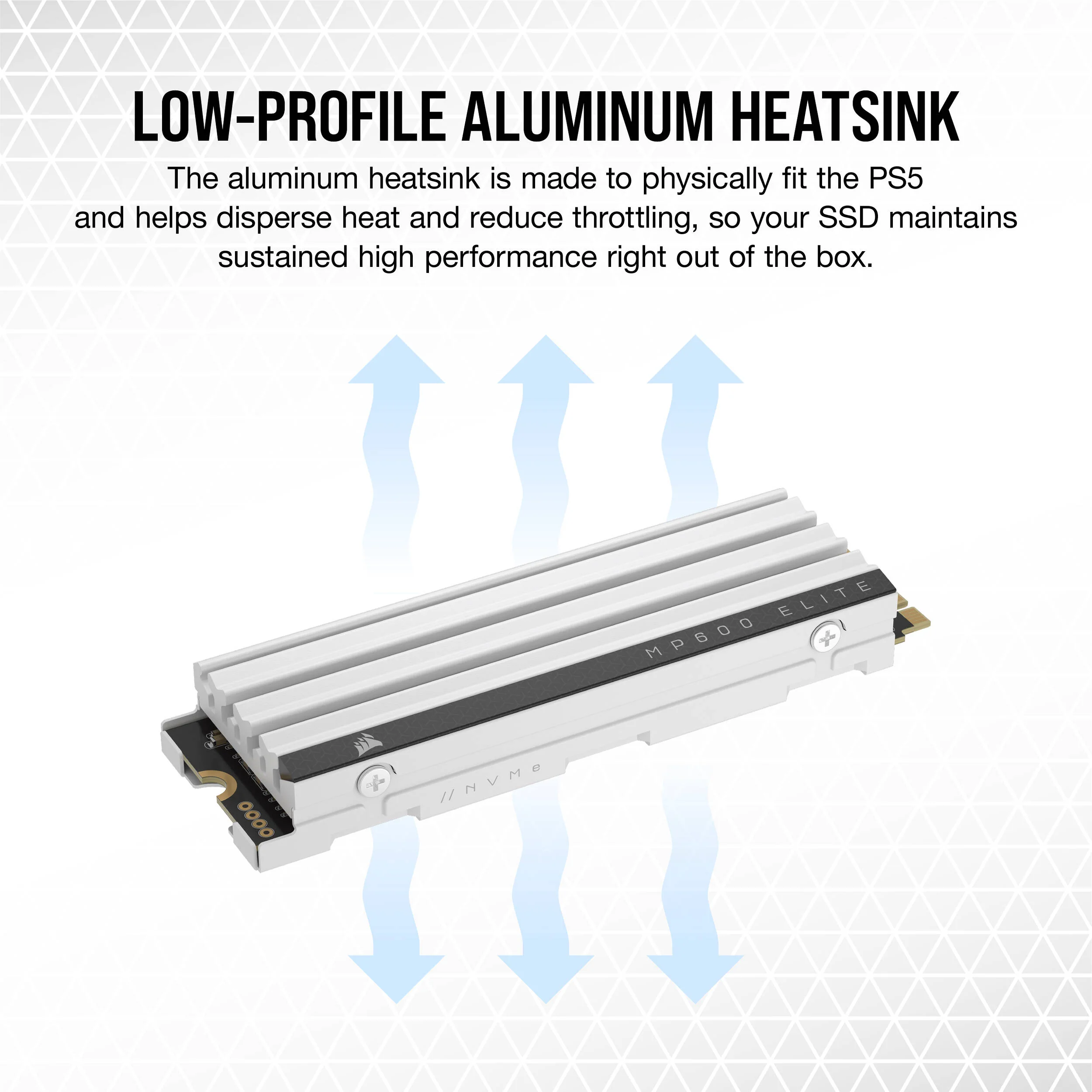 Corsair 1TB MP600 ELITE NVMe PCIe 4.0 M.2 Internal SSD (Heatsink, Optimized for PS5) - Image 5
