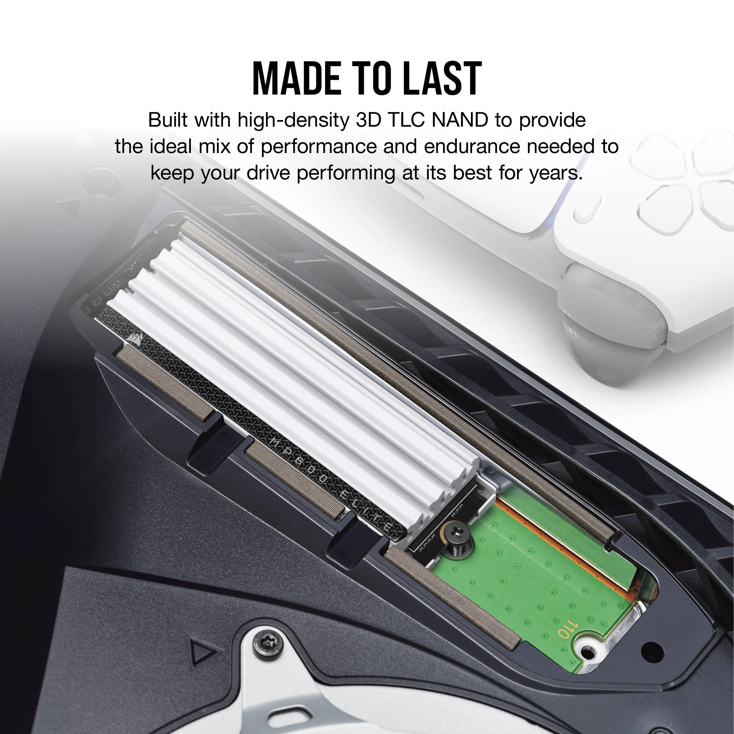 Corsair 1TB MP600 ELITE NVMe PCIe 4.0 M.2 Internal SSD (Heatsink, Optimized for PS5) - Image 6