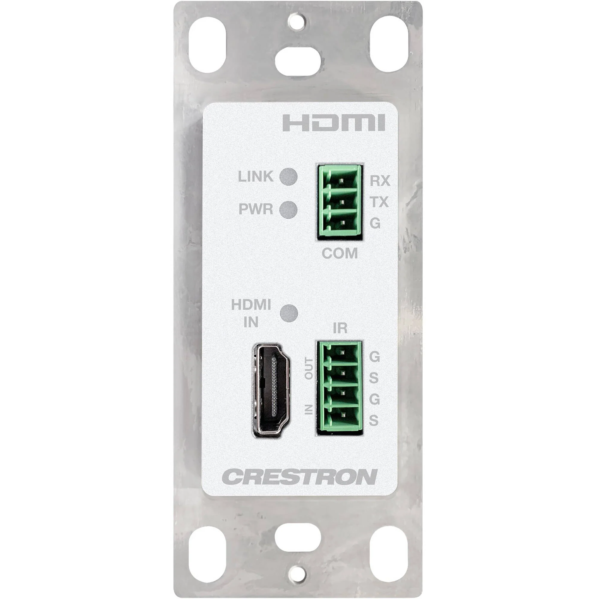Crestron DM Essentials 4K60 Wall Plate Transmitter for Signal Extension (White) - Image 2