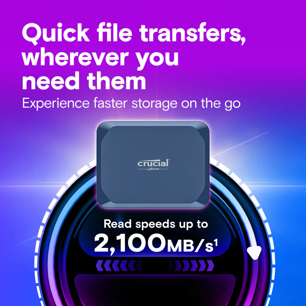 Crucial 2TB X10 USB 3.2 Gen 2x2 Portable SSD - Image 3