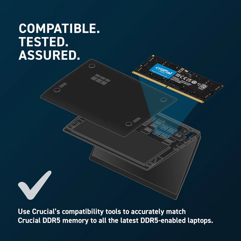 Crucial 32GB DDR5 4800 MHz SO-DIMM Memory Module - Image 4