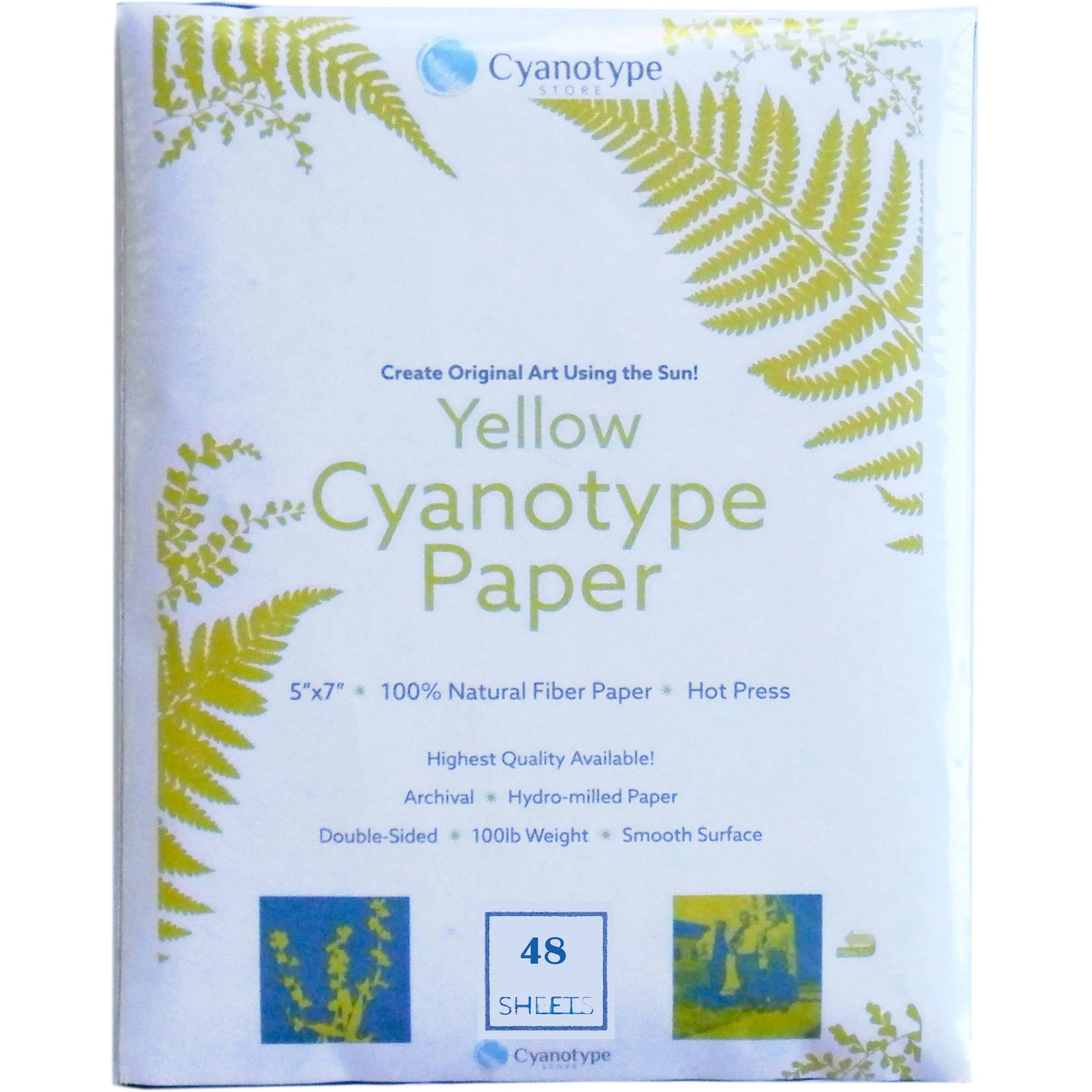 Cyanotype Store Cyanotype Paper (5 x 7", Lemon Yellow, 48 Sheets) - Image 4