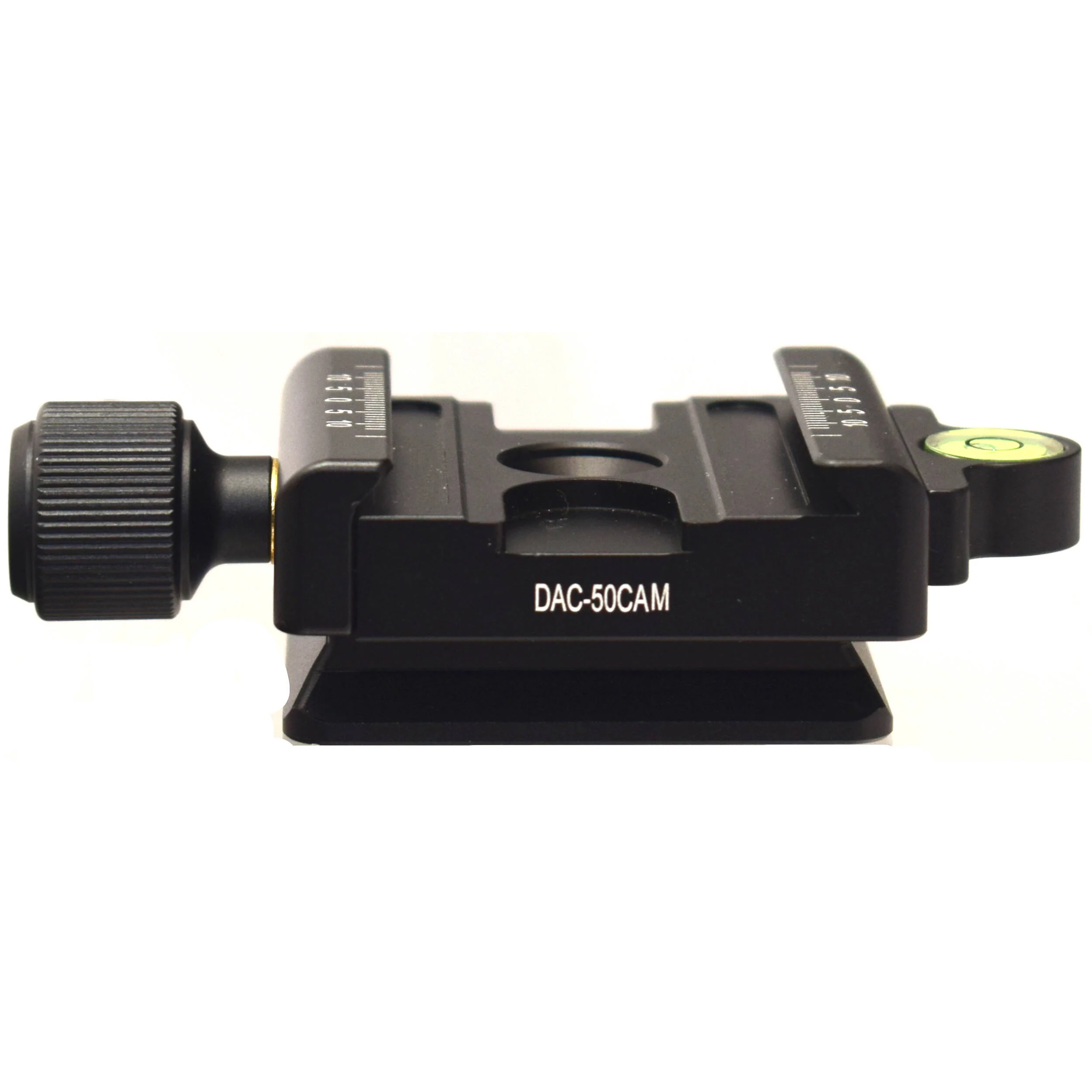 Desmond DAC-50CAM Bi-Directional 50mm QR Clamp for Arca-Type QR Plates with Removable Arca-Type and Manfrotto Base Mounting Plate