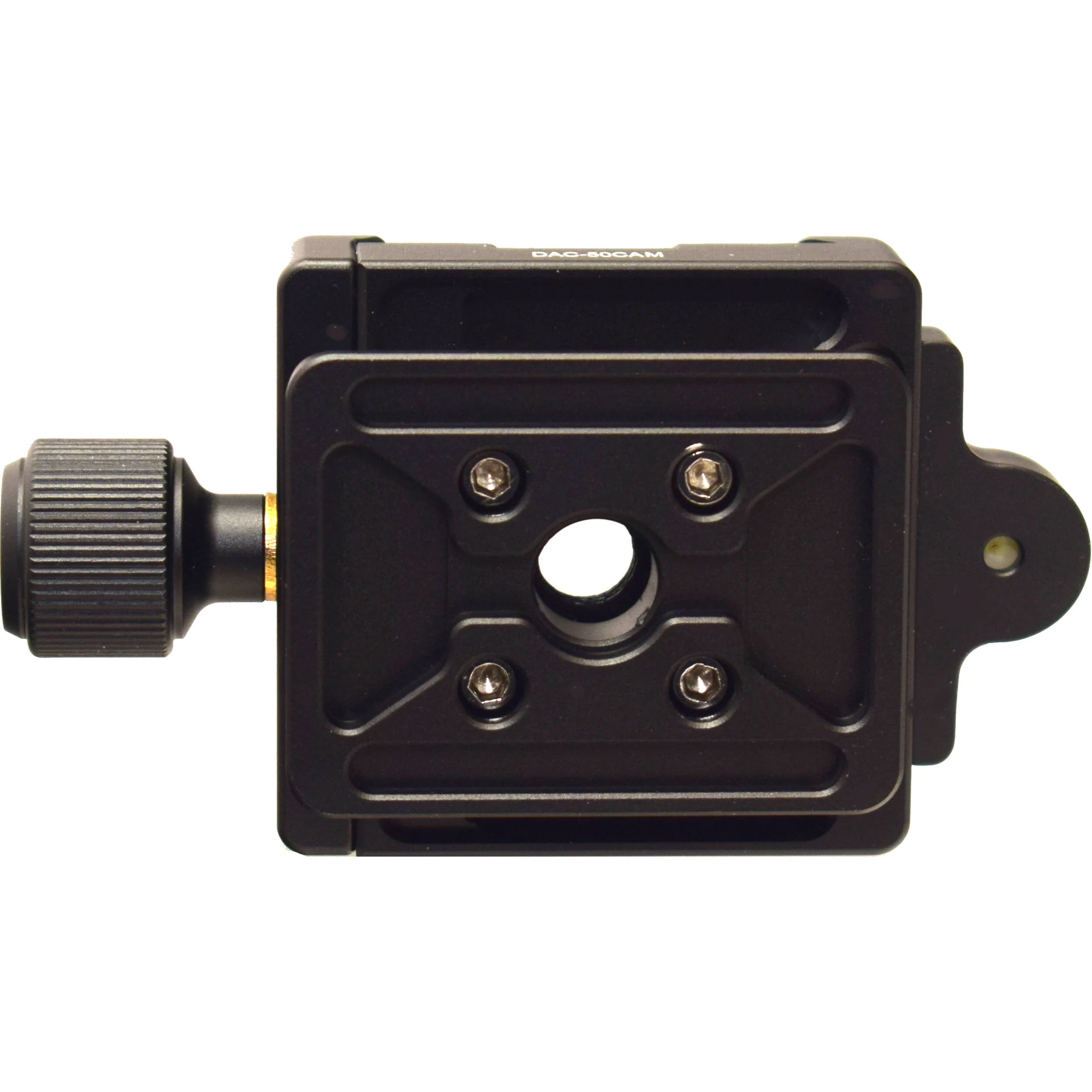Desmond DAC-50CAM Bi-Directional 50mm QR Clamp for Arca-Type QR Plates with Removable Arca-Type and Manfrotto Base Mounting Plate - Image 2