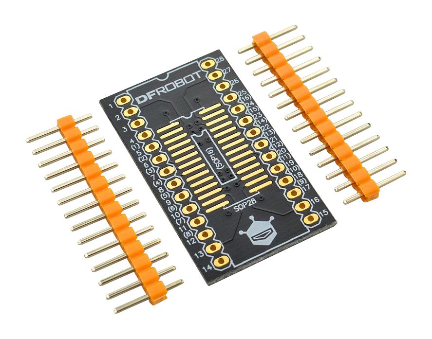 Dfrobot FIT0291 FIT0291 IC Adapter Board 22 mm x 37.5 1.6 8-Sop/ 16-Sop/ 28-Sop To 16-Dip/ 28-Dip New - Image 2
