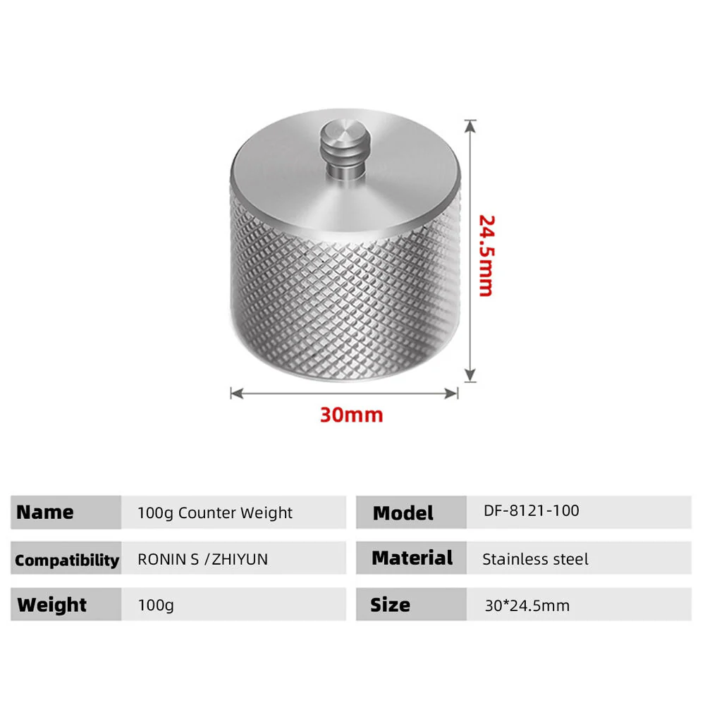 DigitalFoto Solution Limited 1/4"-20 Screw-On Gimbal Counterweight (3.5 oz) - Image 7