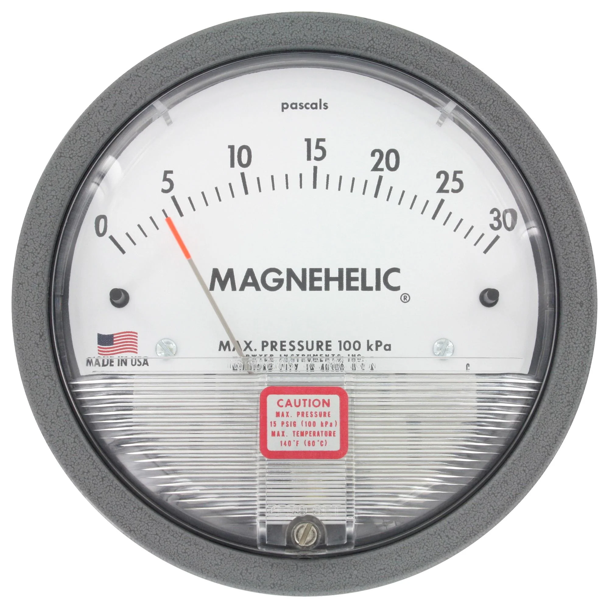 DWYER 2000-1KPA Differential Pressure Gauge, 1 kPa, -6.67 to 60°C, 1/8" FNPT