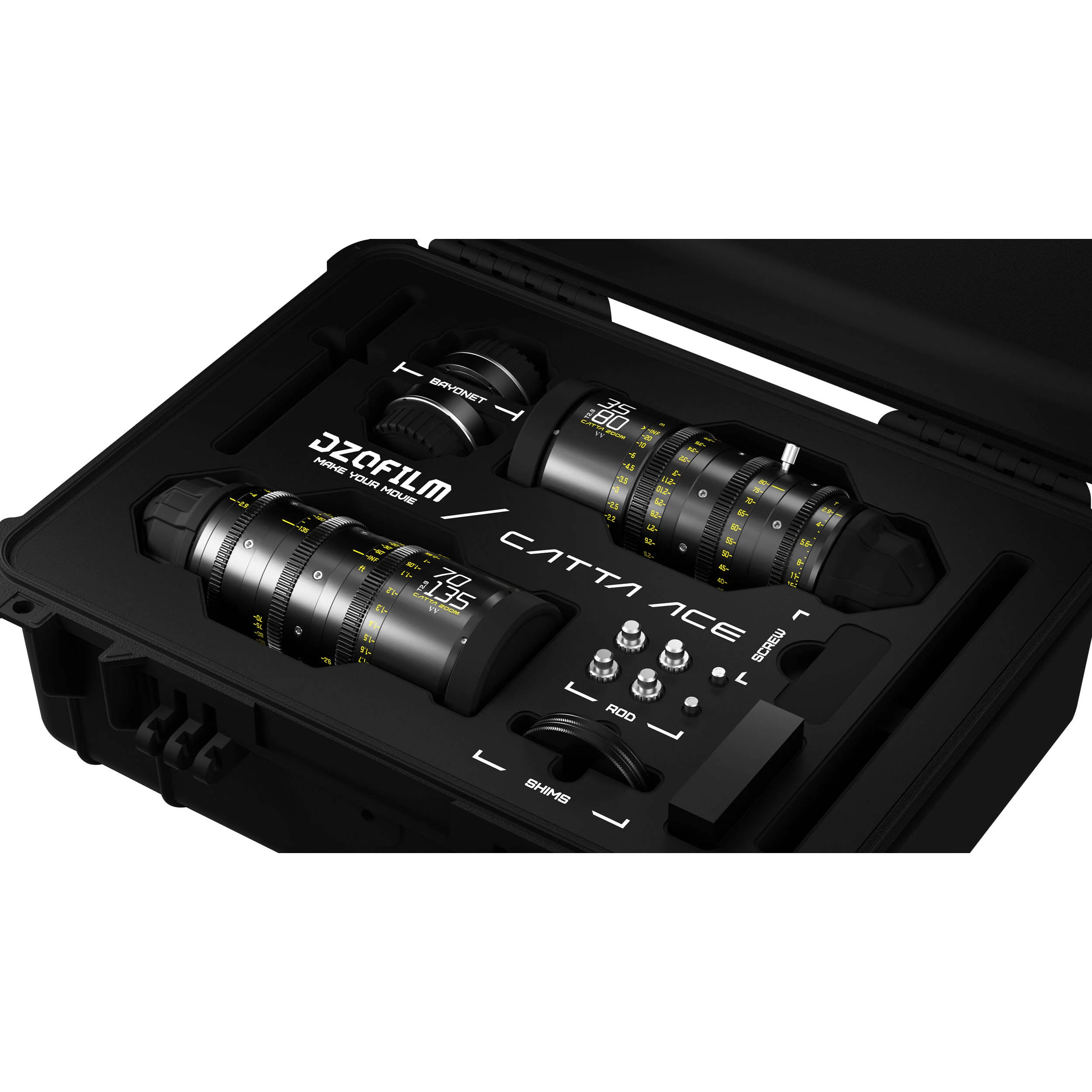 DZOFilm Catta Ace FF 35-80 & 70-135mm T2.9 Zoom Lens Bundle (PL/EF, Black) - Image 5