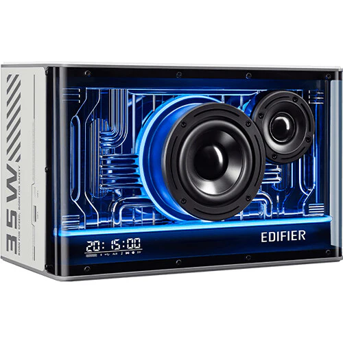 Edifier QD35 Tabletop Bluetooth Speaker with Lighting Effects (White) - Image 3