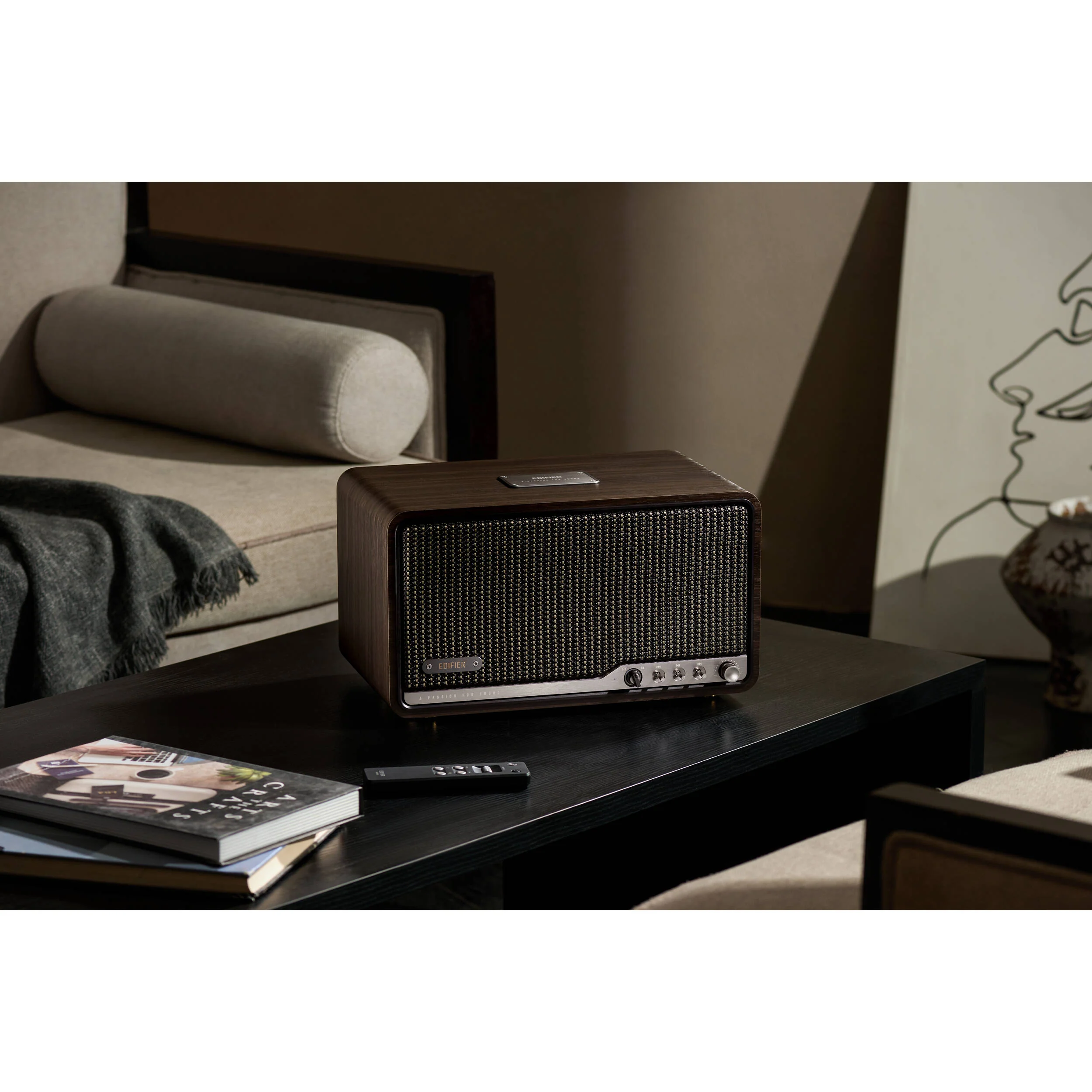 Edifier S300 Tabletop Wireless Speaker (Black Walnut) - Image 7