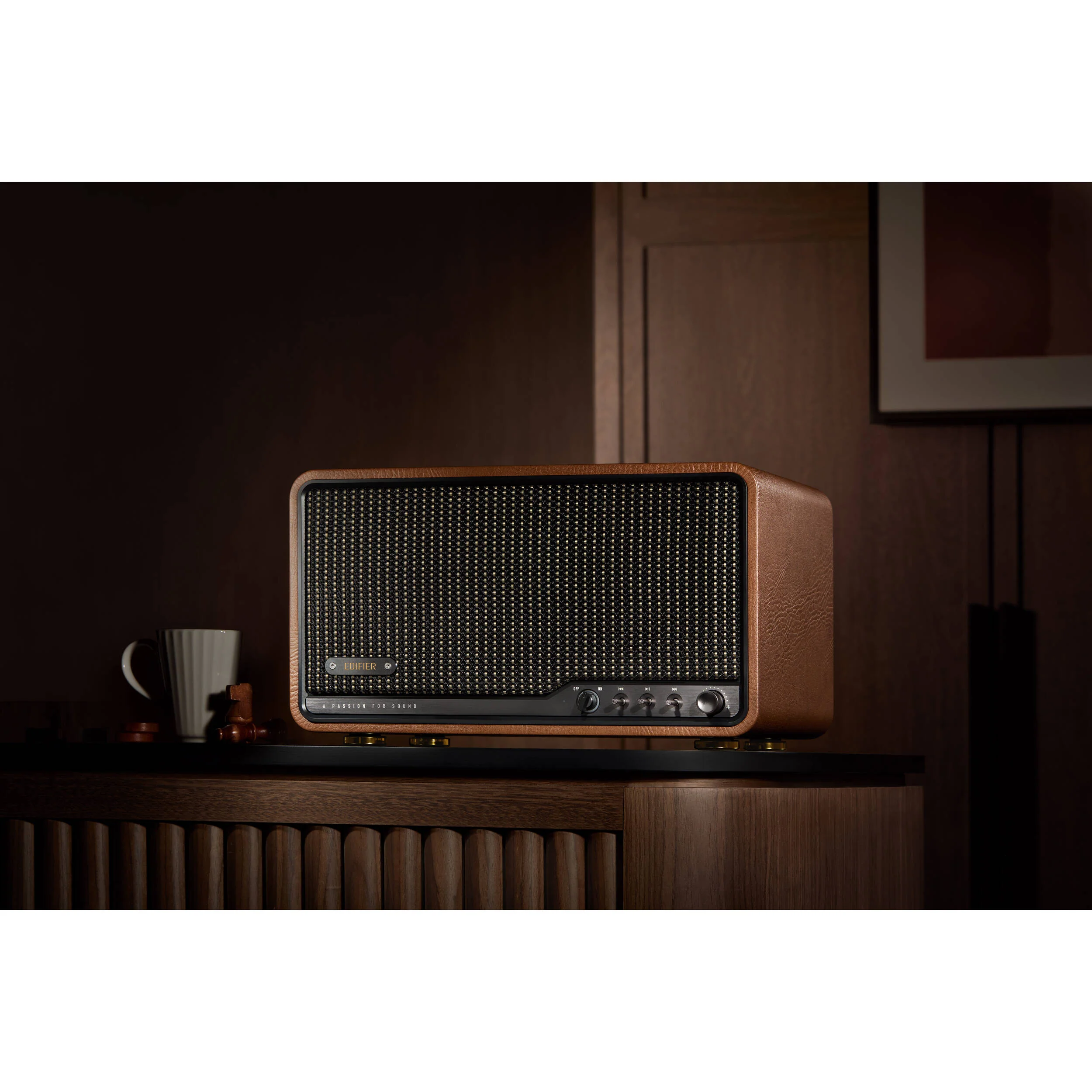 Edifier S300 Tabletop Wireless Speaker (Brown) - Image 6