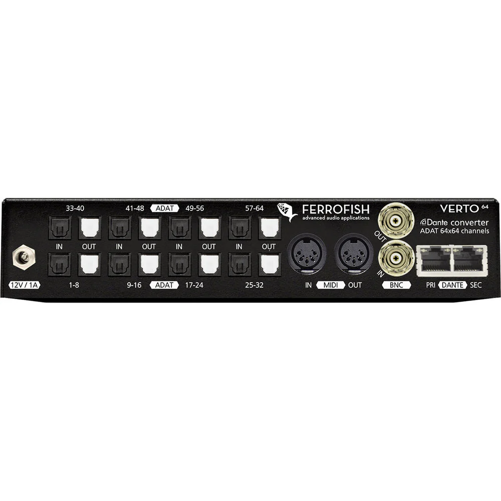 Ferrofish Verto64 64-Channel ADAT/Dante Format Converter - Image 3