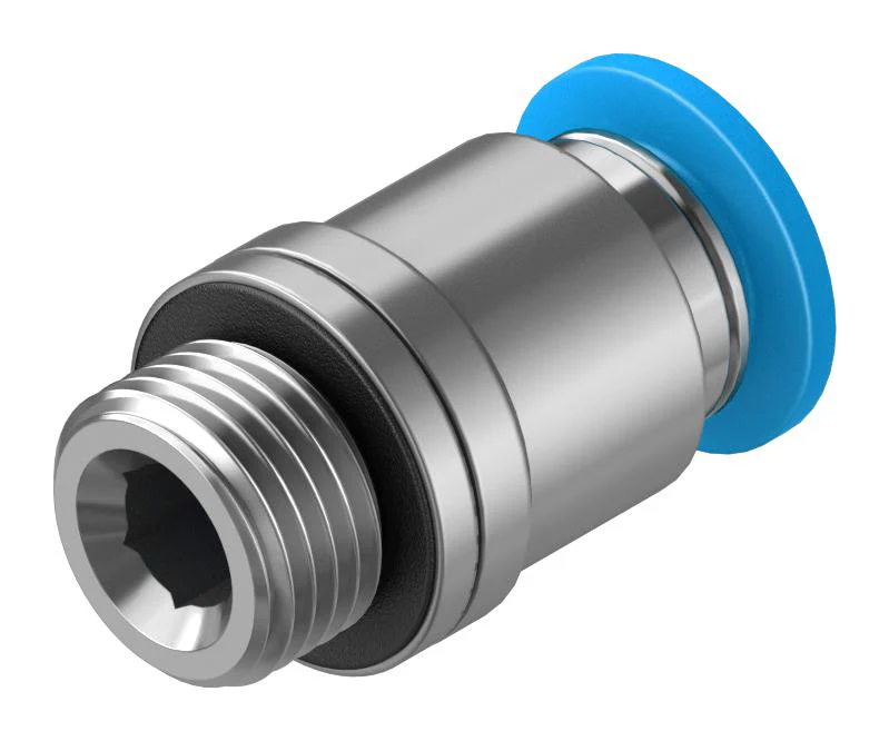 Festo QS-G1/8-6-I Pneumatic Fitting Push-In G1/8 14 bar 6 mm Brass QS - Image 2