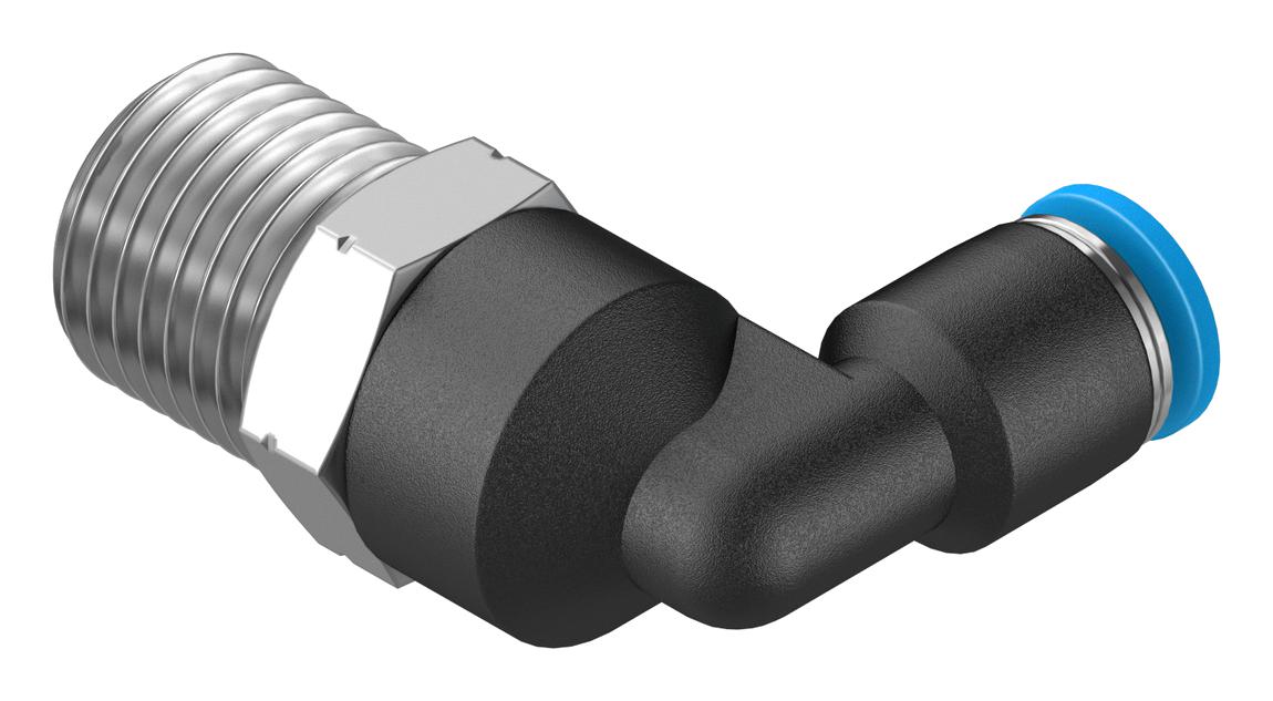 Festo QSL-1/4-4 Pneumatic Fitting Push-In L-Fitting R1/4 14 bar 4 mm PBT (Polybutylene Terephthalate) QSL - Image 2