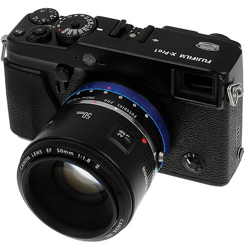 FotodioX Canon EF Pro Lens Adapter with Built-In Iris Control for Fujifilm X-Mount Cameras - Image 3