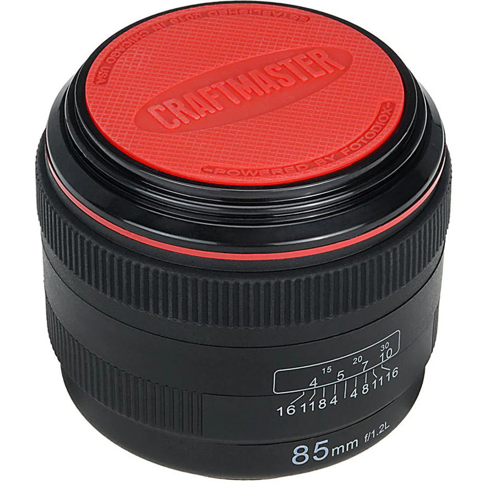 FotodioX LenzCoaster Lens Replica Coaster Set (Black and Red) - Image 2