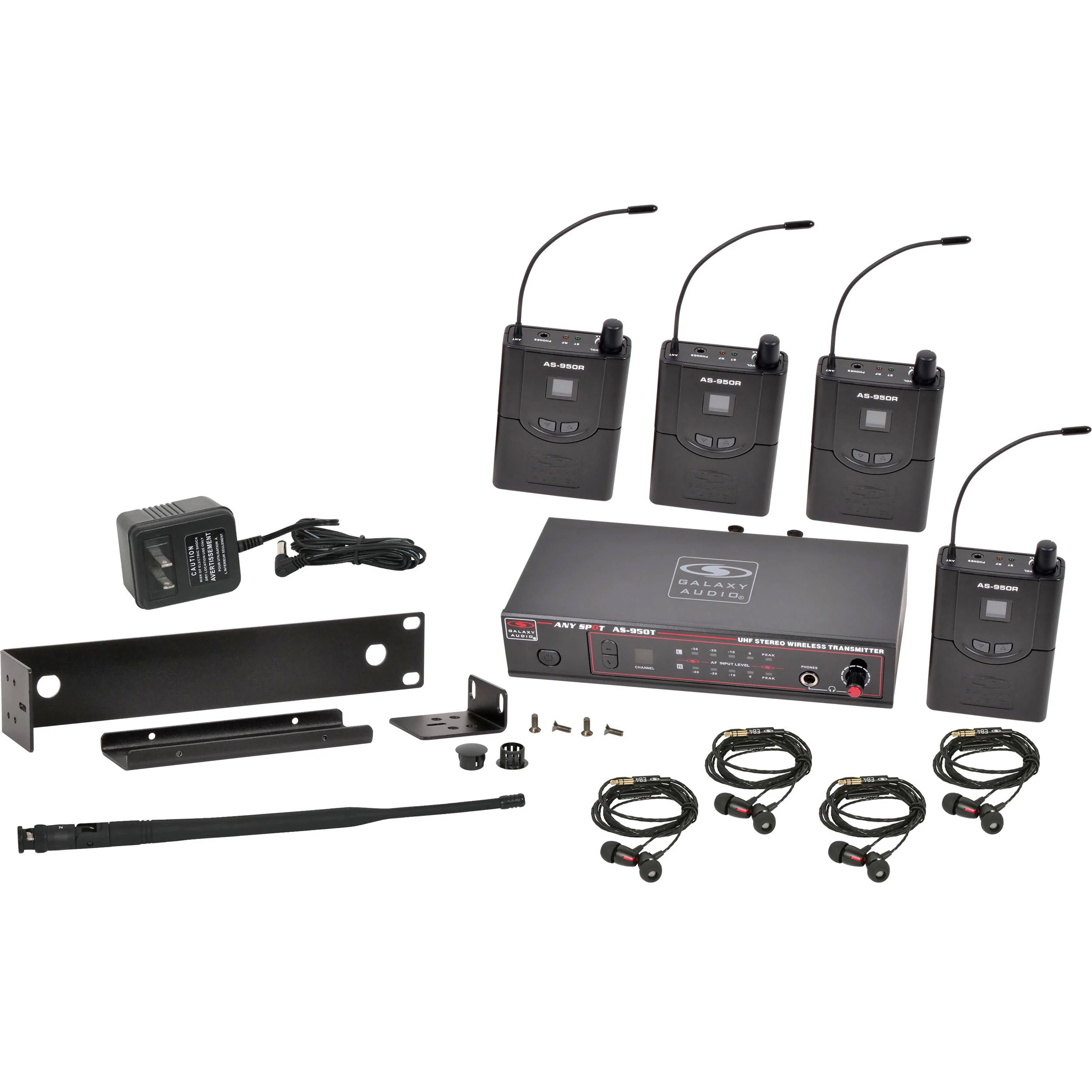 Galaxy Audio AS-950-2N Wireless In-Ear Twin Pack Monitor System (N: 518 to 542 MHz) - Image 7