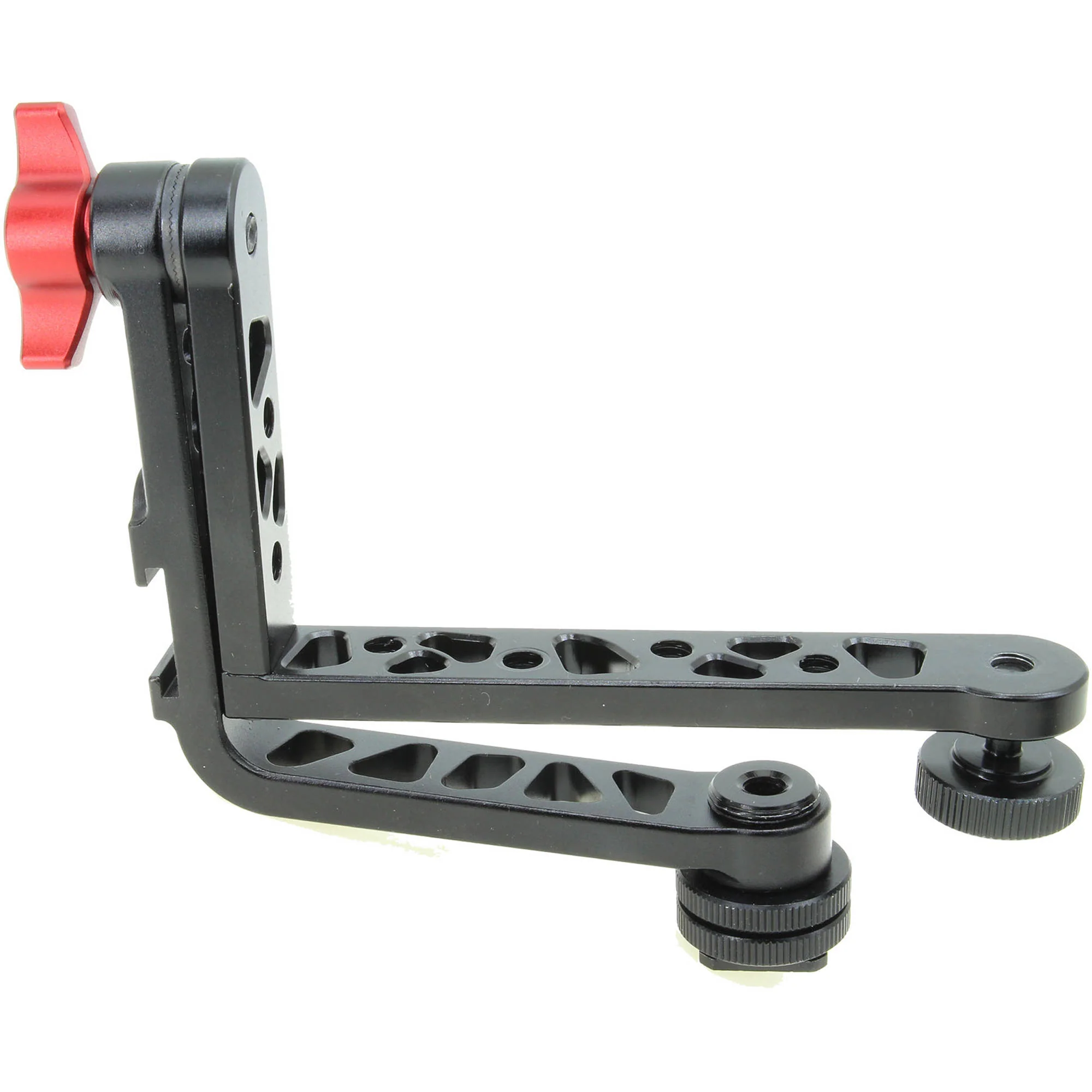 GyroVu Dual 180°-Tilt L-Shape Monitor Bracket with Shoe Adapter & Seven 1/4"-20 Mounts