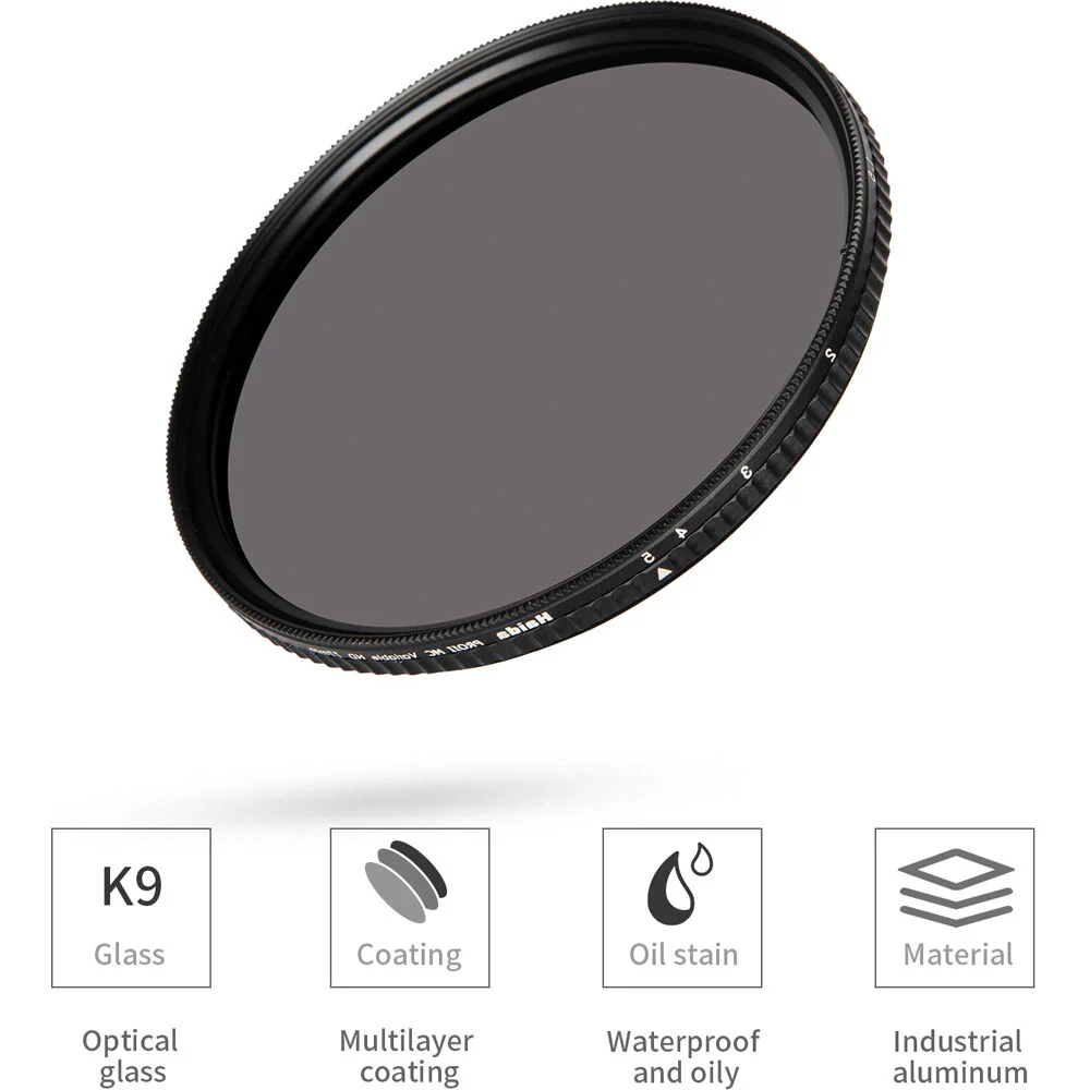 Haida Pro II Variable ND Filter (82mm, 1.5 to 5-Stop) - Image 3