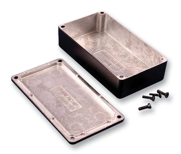HAMMOND 1550PBK Metallic Enclosure, Shielded, Diecast, IP54, Instrument, 80 mm, 55 mm, 25 mm, Aluminium Alloy