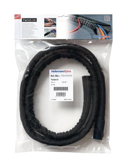 Hellermanntyton 170-01014 170-01014 Sleeving Self-Closing Wrap PE (Polyester) Black 19 mm 2 m 6.56 ft New - Image 3