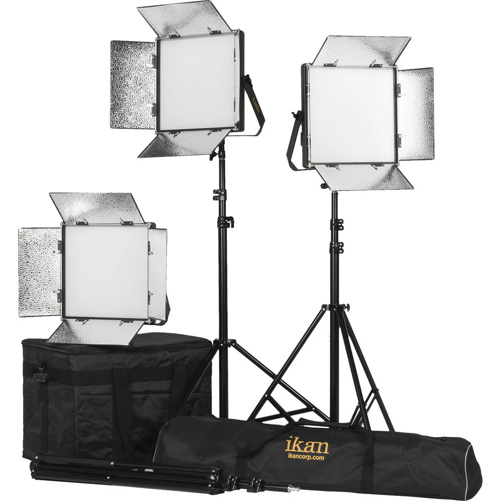 ikan Lyra 1 x 1 Bi-Color 3-Point Soft Panel LED Light Kit - Image 7