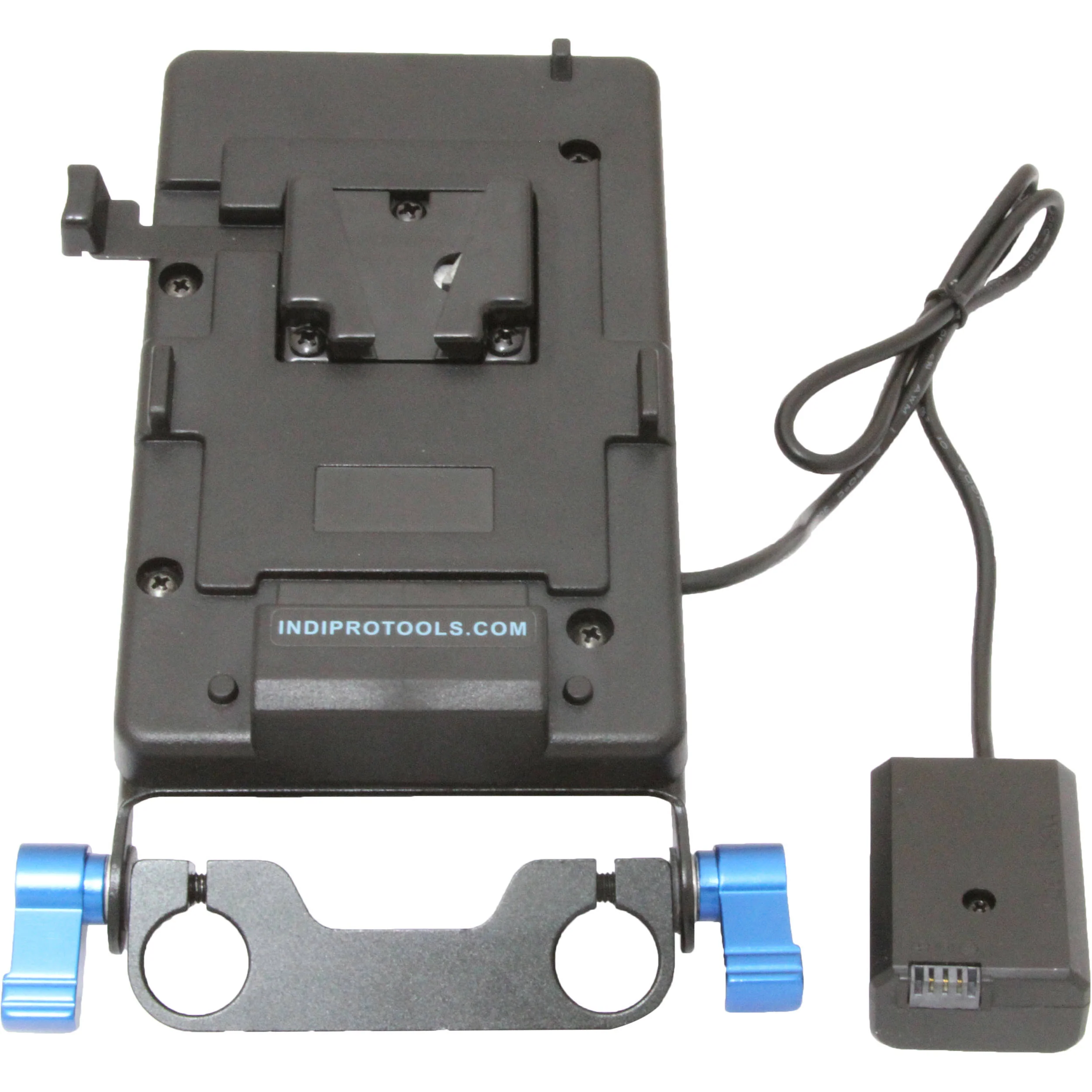 IndiPRO Tools V-Mount Plate for 4-Pin XLR Cameras & Devices (15mm Rod Bracket) - Image 13