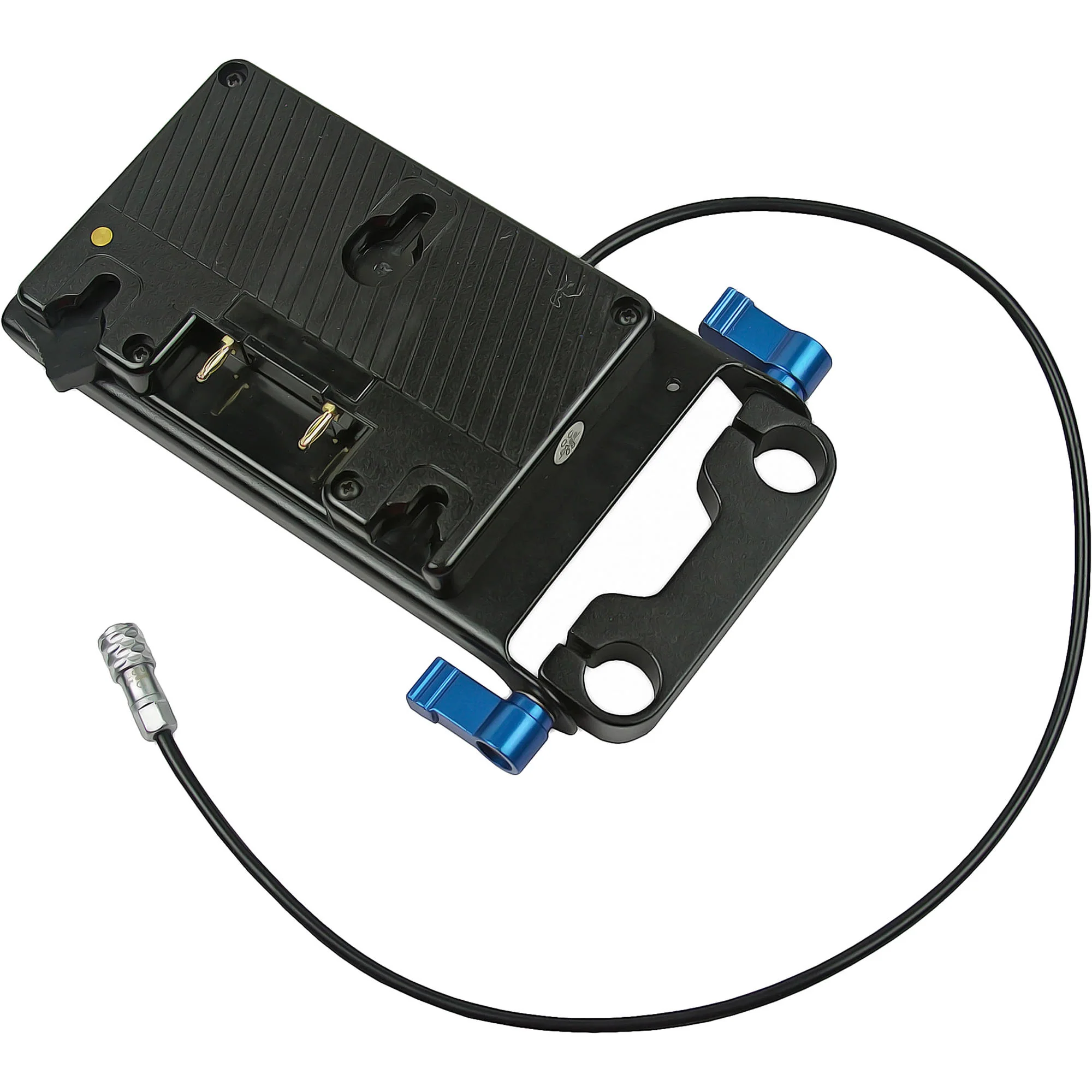 IndiPRO Tools V-Mount Plate for 4-Pin XLR Cameras & Devices (15mm Rod Bracket) - Image 6