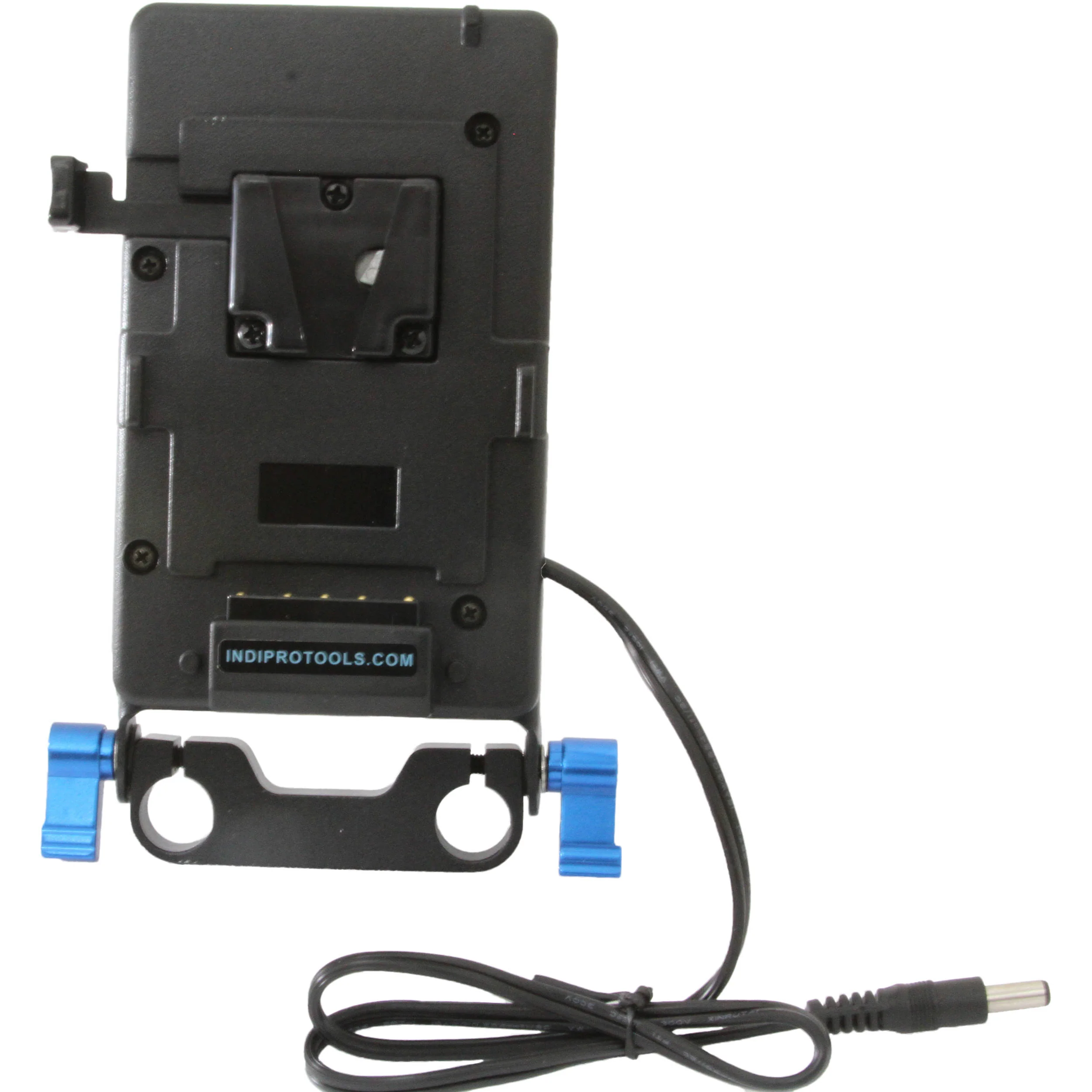 IndiPRO Tools V-Mount Plate for 4-Pin XLR Cameras & Devices (15mm Rod Bracket) - Image 7