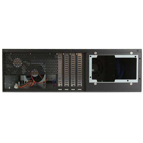 iStarUSA D-340HN-T 3 RU Compact 4 x 3.5" Bay Trayless Hotswap microATX Rackmount Chassis (Silver HDD Handles) - Image 3