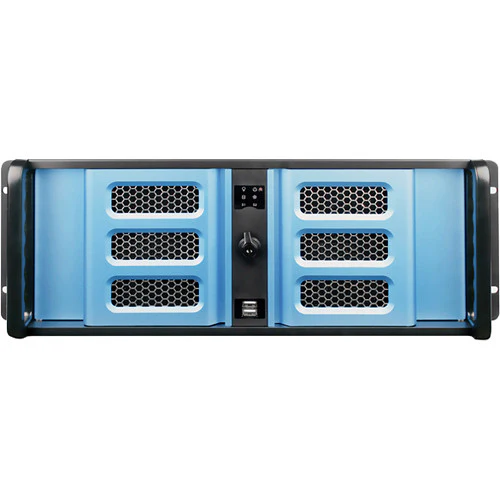 iStarUSA D-400SE 4U Compact Rackmount Chassis (Blue Bezel) - Image 2