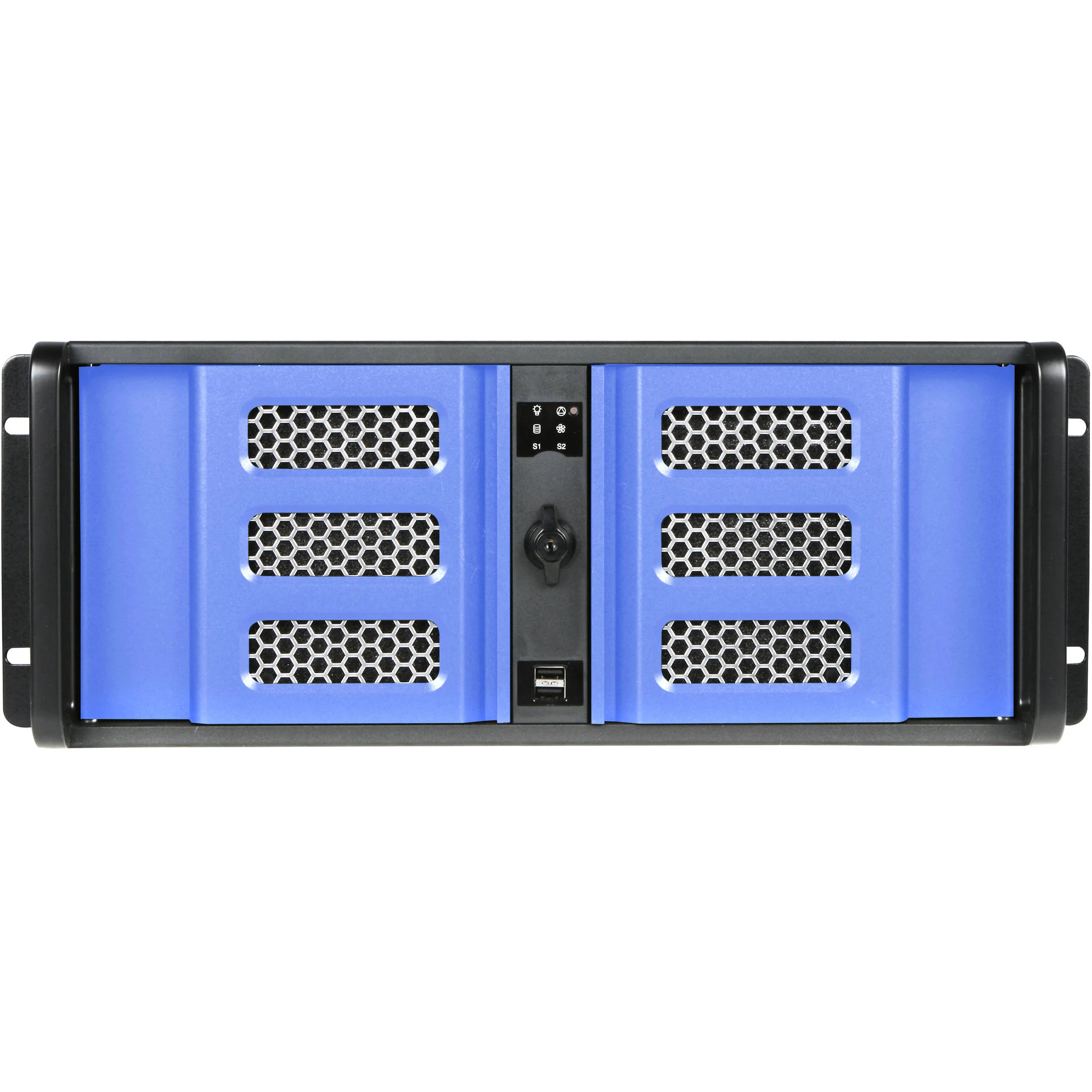 iStarUSA D-407LSE-BL-TS859 4-Bay 4U Rackmount Chassis with 8" Touch Screen LCD - Image 2