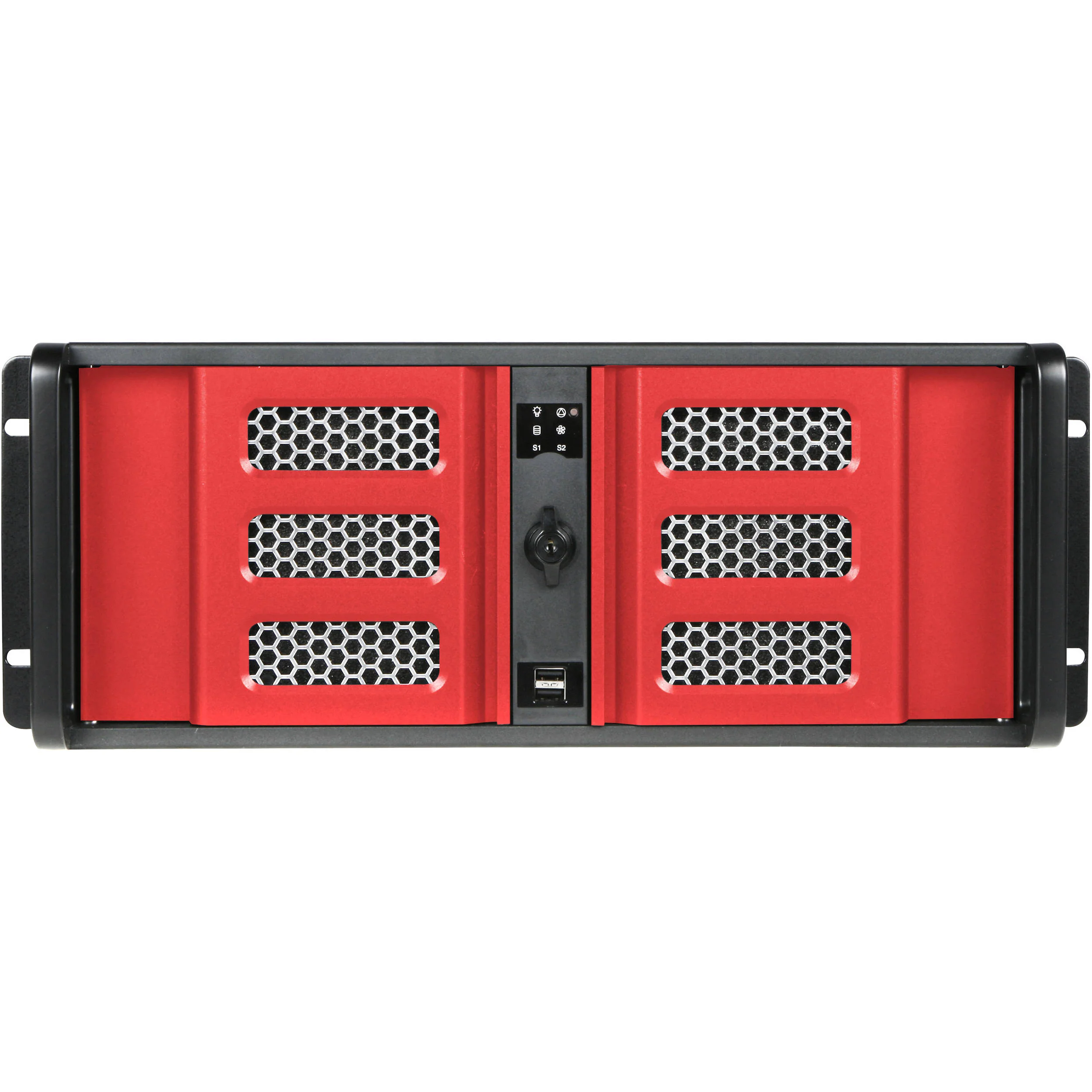 iStarUSA D-407LSE-RD-TS859 4-Bay 4U Rackmount Chassis with 8" Touch Screen LCD - Image 2