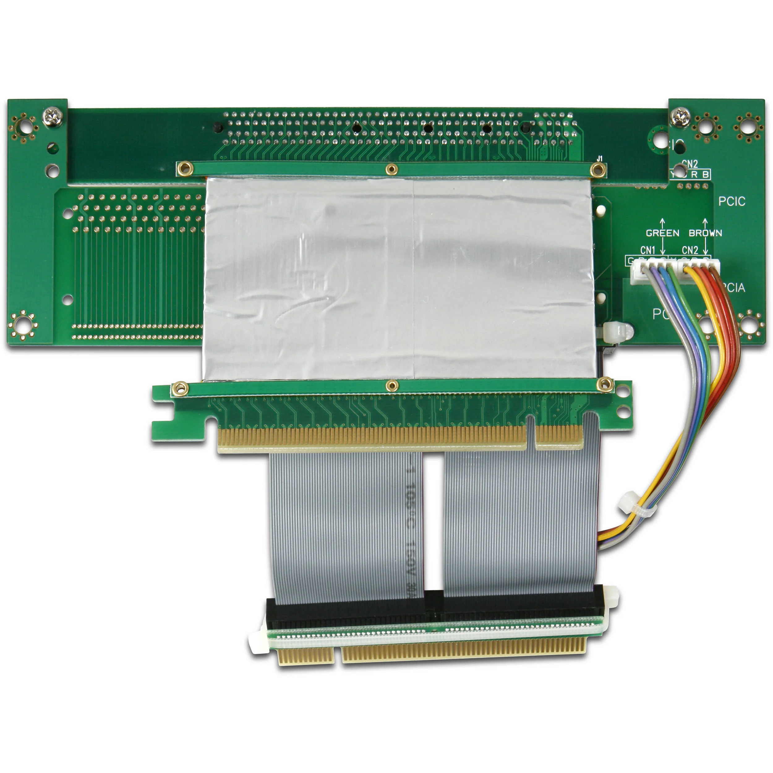 iStarUSA One PCIe x16 and Two PCI Riser Card with 2.75" Ribbon Cable - Image 3