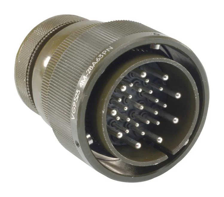 ITT CANNON CA3108E22-14PBF80 Circular Connector, CA Series, MIL-DTL-5015 Series, Right Angle Plug, 19 Contacts, Crimp Pin