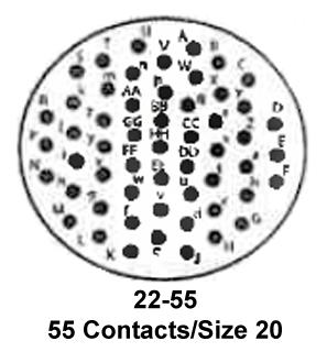ITT CANNON KPSE01E22-55S Circular Connector, KPS Series, MIL-DTL-26482 Series I, Cable Mount Receptacle, 55 Contacts - Image 2