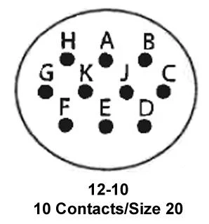 ITT CANNON KPSE02E12-10PW Circular Connector, KPS Series, MIL-DTL-26482 Series I, Box Mount Receptacle, 10 Contacts - Image 2