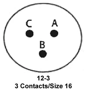 ITT CANNON KPSE02E12-3P Circular Connector, KPS Series, MIL-DTL-26482 Series I, Box Mount Receptacle, 3 Contacts, Crimp Pin - Image 2