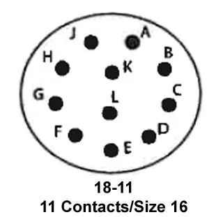 ITT CANNON KPT01E18-11PX Circular Connector, KPT Series, MIL-DTL-26482 Series I, Cable Mount Receptacle, 11 Contacts - Image 2