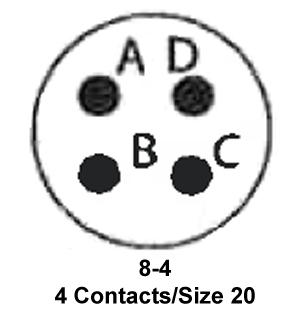 ITT Cannon KPT06B8-4P KPT06B8-4P Circular Connector KPT Straight Plug 4 Contacts Solder Pin Bayonet 8-4 - Image 2