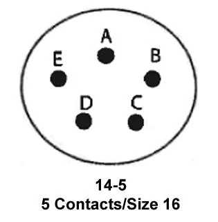 ITT Cannon KPT06F14-5SW KPT06F14-5SW Circular Connector KPT Straight Plug 5 Contacts Solder Socket Bayonet 14-5 - Image 2