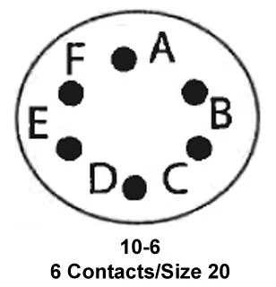 ITT Cannon KPT06P10-6S KPT06P10-6S Circular Connector KPT Straight Plug 6 Contacts Solder Socket Bayonet 10-6 - Image 2