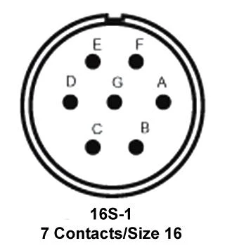 ITT CANNON MS3100F16S-1PW Circular Connector, MIL-DTL-5015 Series, MS3100 Series, Wall Mount Receptacle, 7 Contacts - Image 2