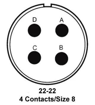 ITT Cannon MS3102E22-22SY MS3102E22-22SY Circular Connector MIL-DTL-5015 Series Box Mount Receptacle 4 Contacts Solder Socket Threaded - Image 2
