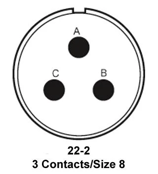 ITT Cannon MS3102E22-2PZ MS3102E22-2PZ Circular Connector MIL-DTL-5015 Series Box Mount Receptacle 3 Contacts Solder Pin Threaded - Image 2
