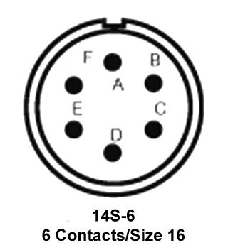 ITT Cannon MS3106F14S-6SF187 MS3106F14S-6SF187 Circular Connector MIL-DTL-5015 Series Straight Plug 6 Contacts Solder Socket Threaded 14S-6 - Image 2
