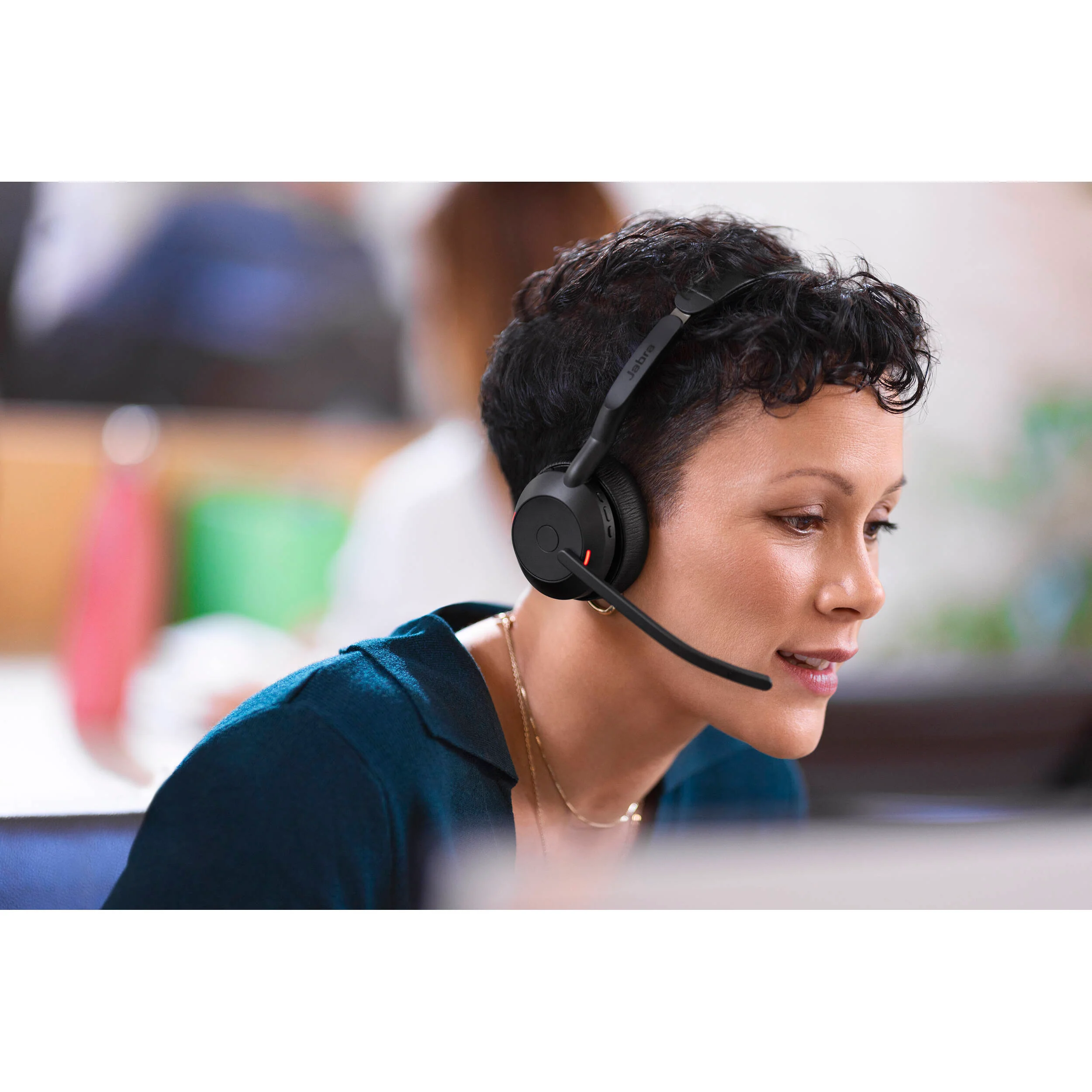 Jabra Evolve2 55 Link380a USB-A Mono Wireless Headset with Stand (North America) - Image 7