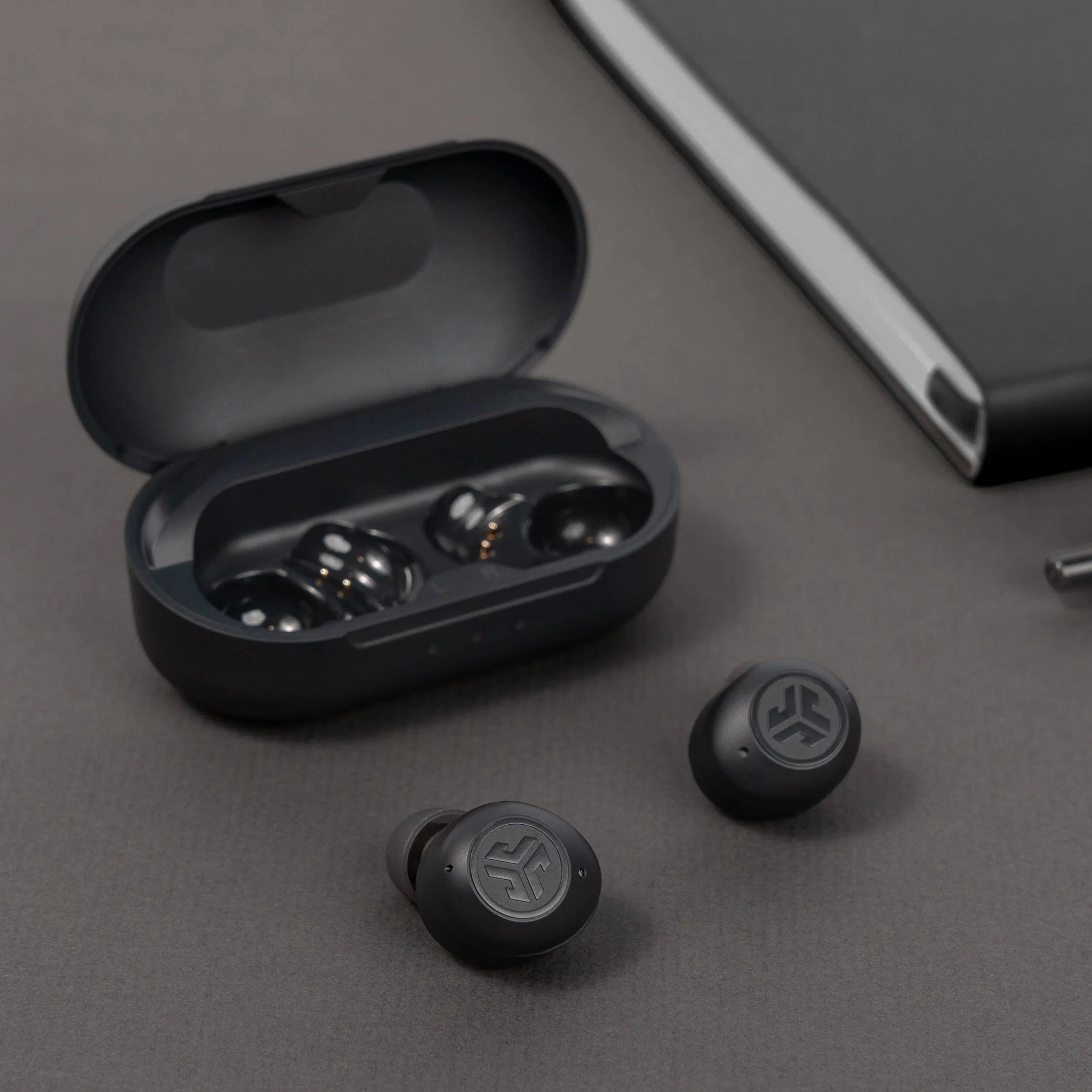JLab Hear OTC Wireless Hearing Aid Earbuds (Graphite) - Image 3
