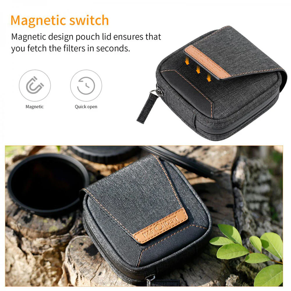 K&F Concept 4-Pocket Circular Filter Case (Up to 95mm) - Image 4