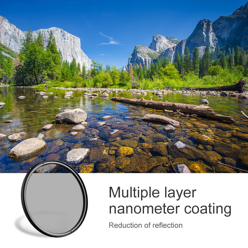K&F Concept Classic Series Slim Multicoated Circular Polarizer Filter (62mm) - Image 3